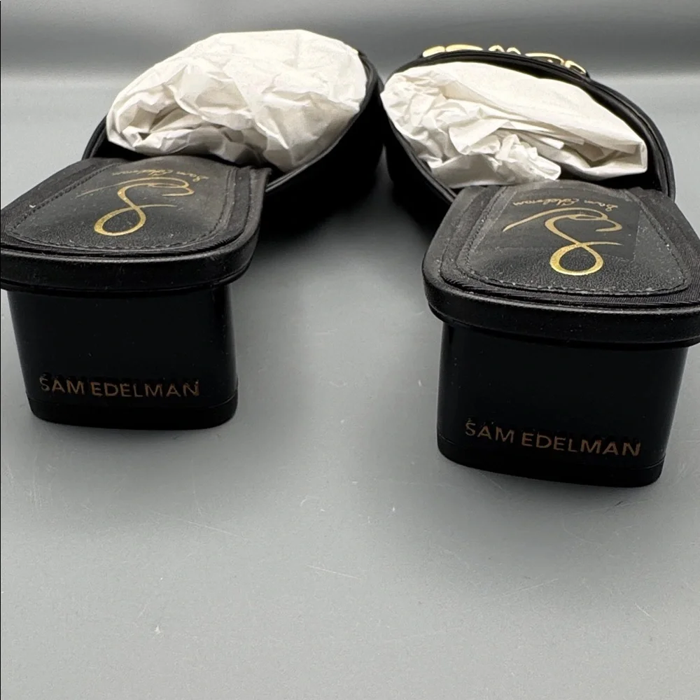 Sam Edelman Women's Ollie Black Leather Mules - Picture 3 of 4